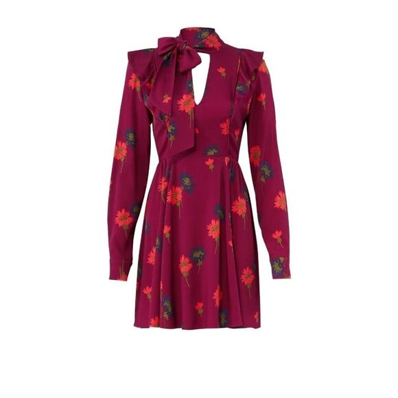 Tanya Taylor Purple Plum Aubree 100% Silk Dress $550 - Picture 6 of 11